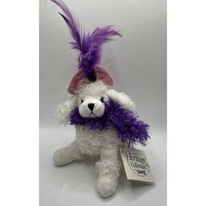 Ganz Poodle Dog Heritage Collection Victorian plush Purple Pink Hat 7" Puppy NWT